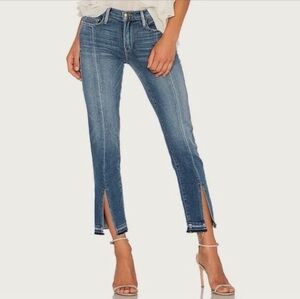 Frame Denim Le Nouveau Straight Split Front Sheffield Raw Hem Jeans Size 29